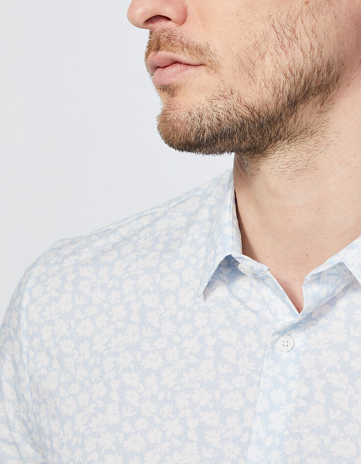 Men’s forget-me-not floral SLIM shirt-4 Men’s forget-me-not floral SLIM shirt-4