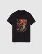 Schwarzes Herren-T-Shirt mit Arty-Rock-Stickerei-6