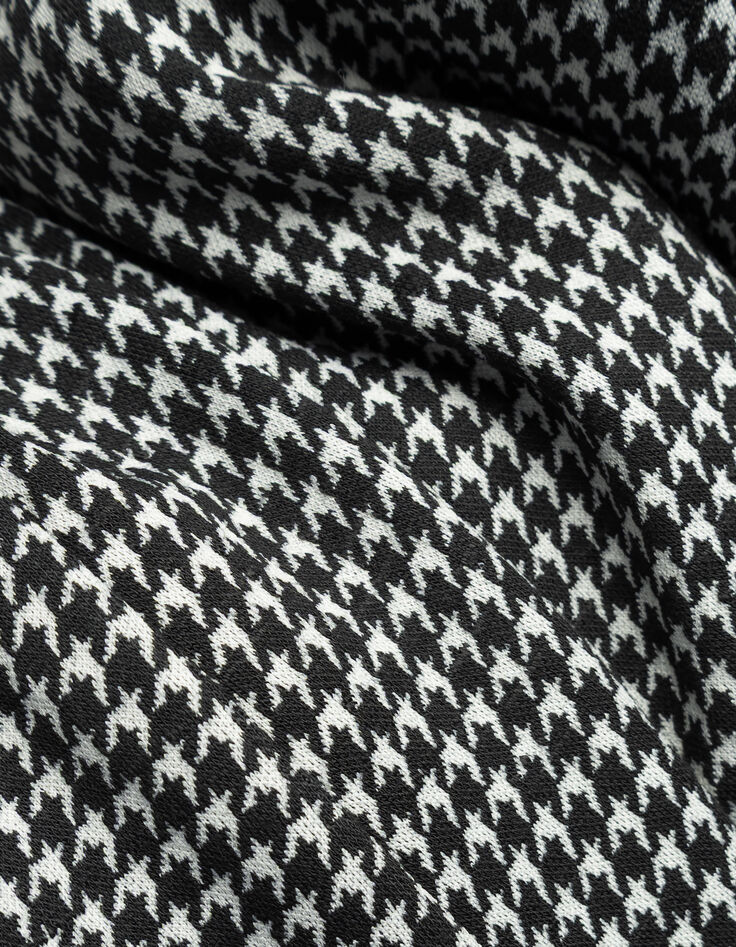 Robe noire motif pied-de-poule réversible devant/dos Femme-6