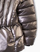 Anorak champán largo medio piel con guantes niña-6