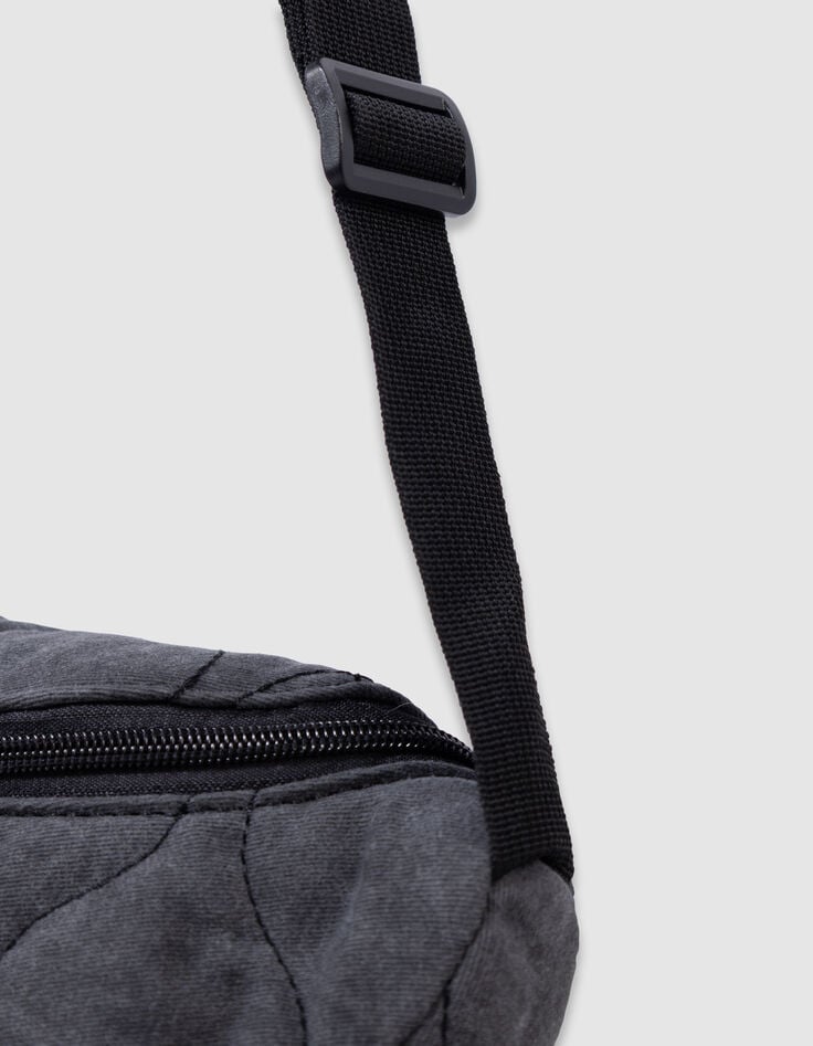 Sac banane gris matelassé fille-5 Sac banane gris matelassé fille-5