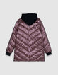 Long quilted hooded jacket for women-2