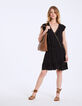 Robe cintrée en crêpe de viscose détails bijoux-7