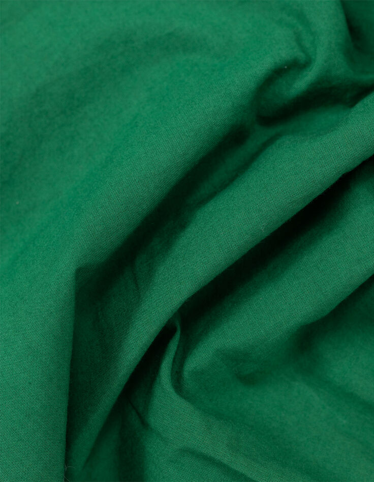 Blouse ample verte coton bio encolure brodée Femme-6 Blouse ample verte coton bio encolure brodée Femme-6