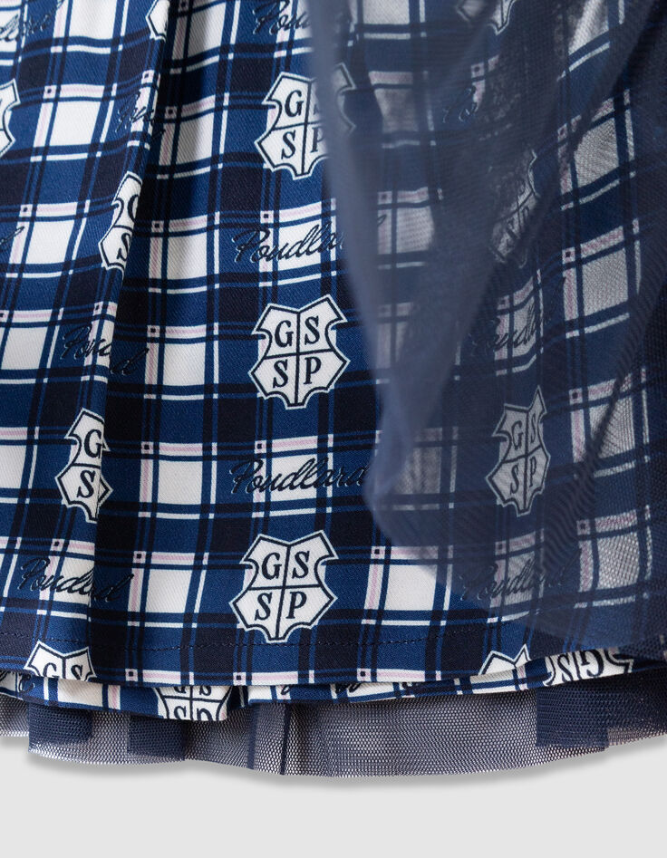 Falda azul marino bimaterial tul Harry Potter niña-7 Falda azul marino bimaterial tul Harry Potter niña-7