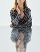 Pure Edition-Women’s grey zebra print shirt-4
