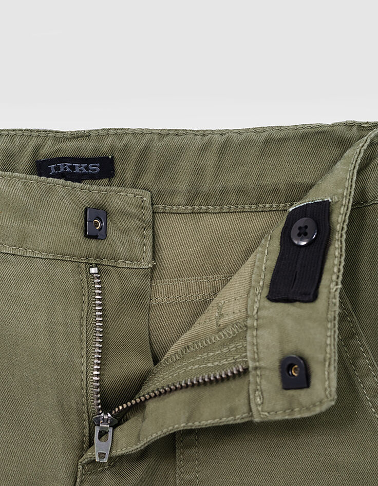Pantalón BATTLE caqui tira fantasía bolsillo niña-8