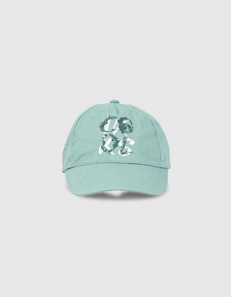 Casquette aqua à double print garçon -1