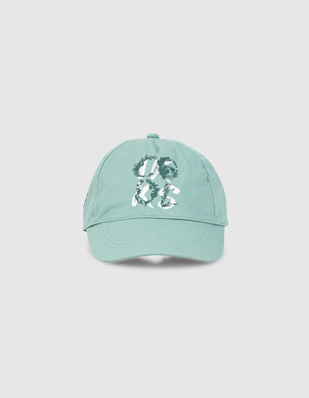 Boys’ aqua double print cap 