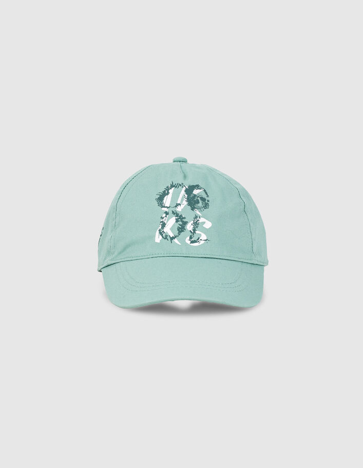 Boys’ aqua double print cap  - IKKS