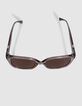 Beige Sonnenbrille Charly dunkelbraune Gläser-3