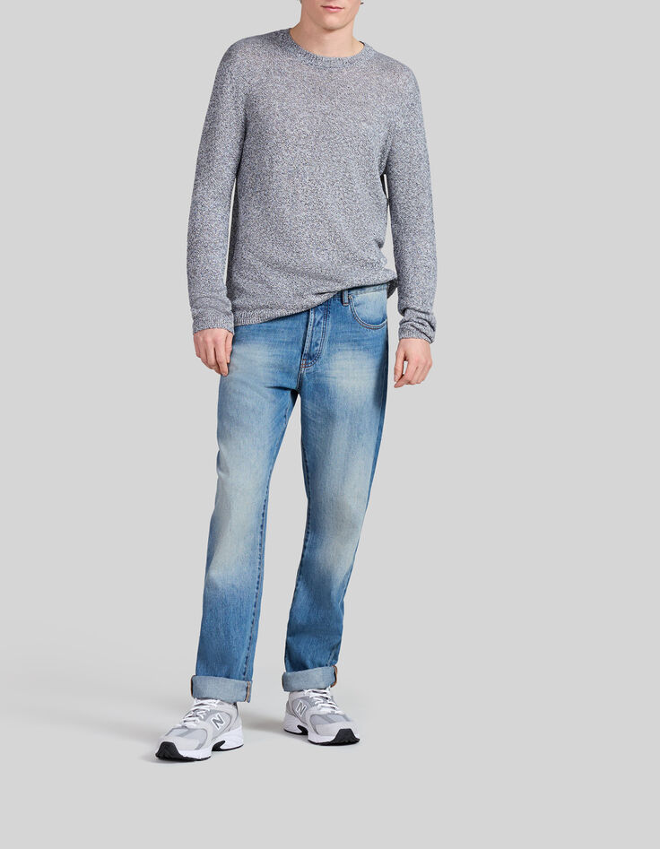 Pull azur tricot mouliné ajouré Homme-2 Pull azur tricot mouliné ajouré Homme-2
