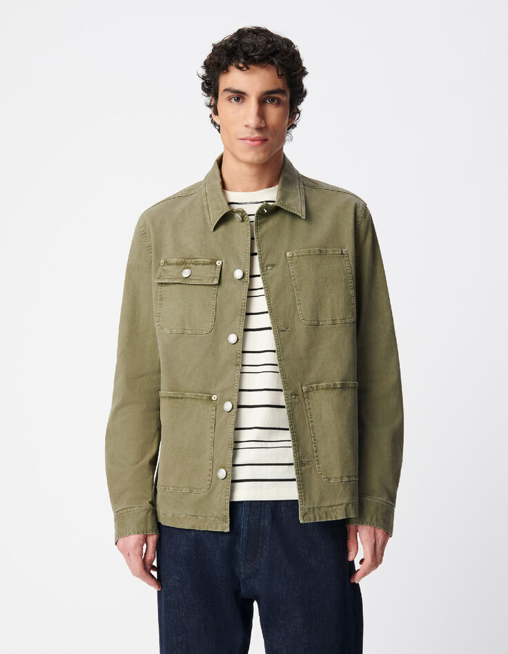 Veste saharienne kaki multipoches Homme-2