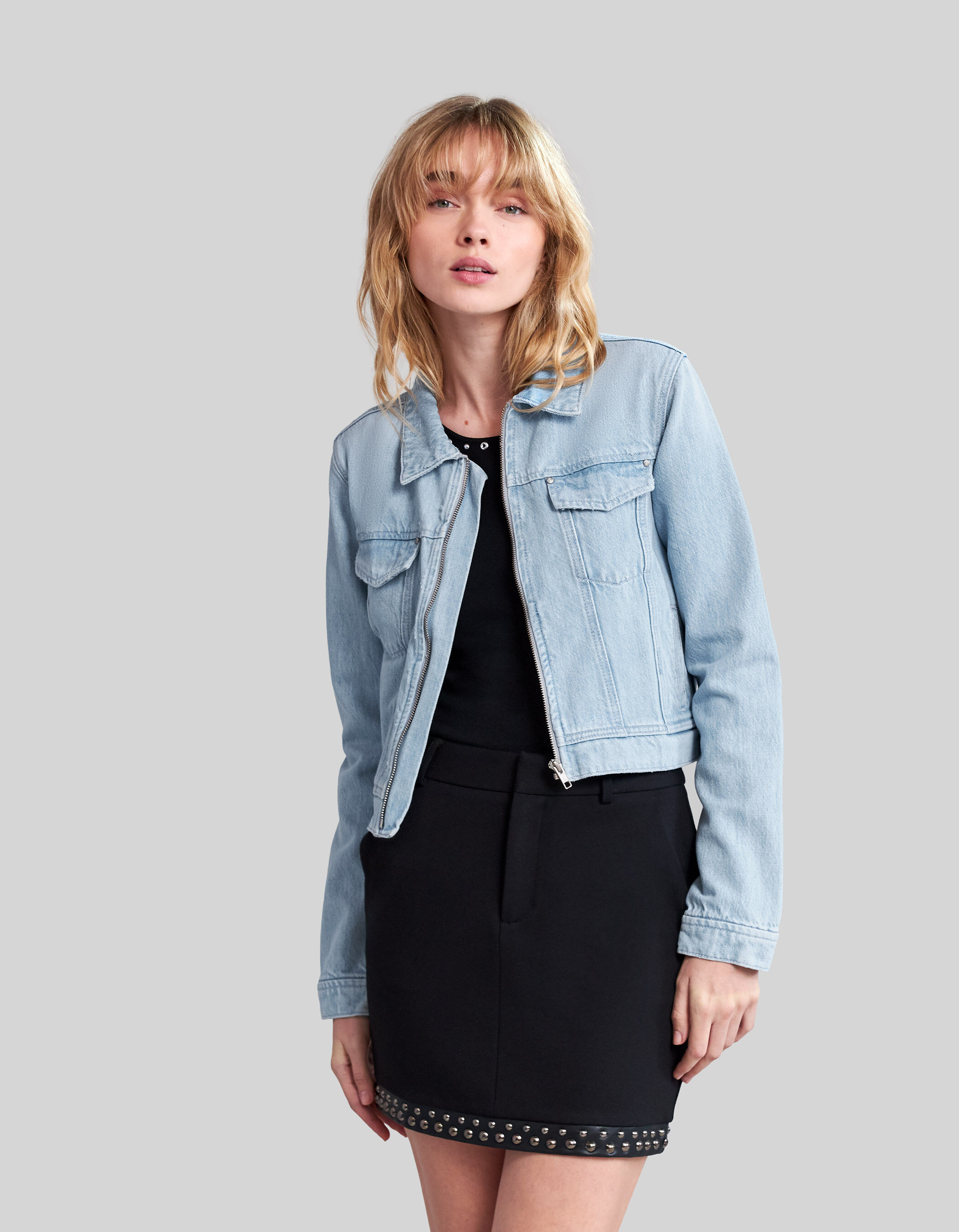 Veste en jean ikks femme outlet