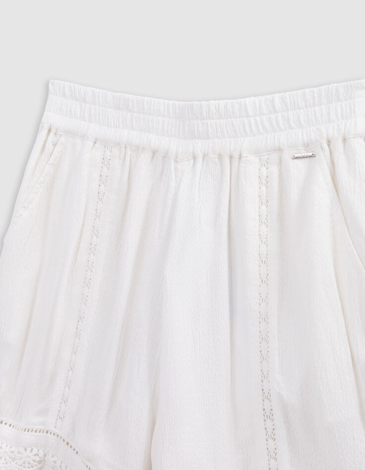 Shorts crudos encaje bohemio niña-3