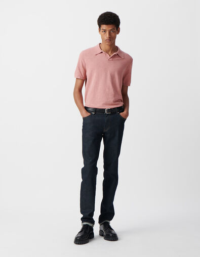 Men’s sakura slub knit polo shirt - IKKS