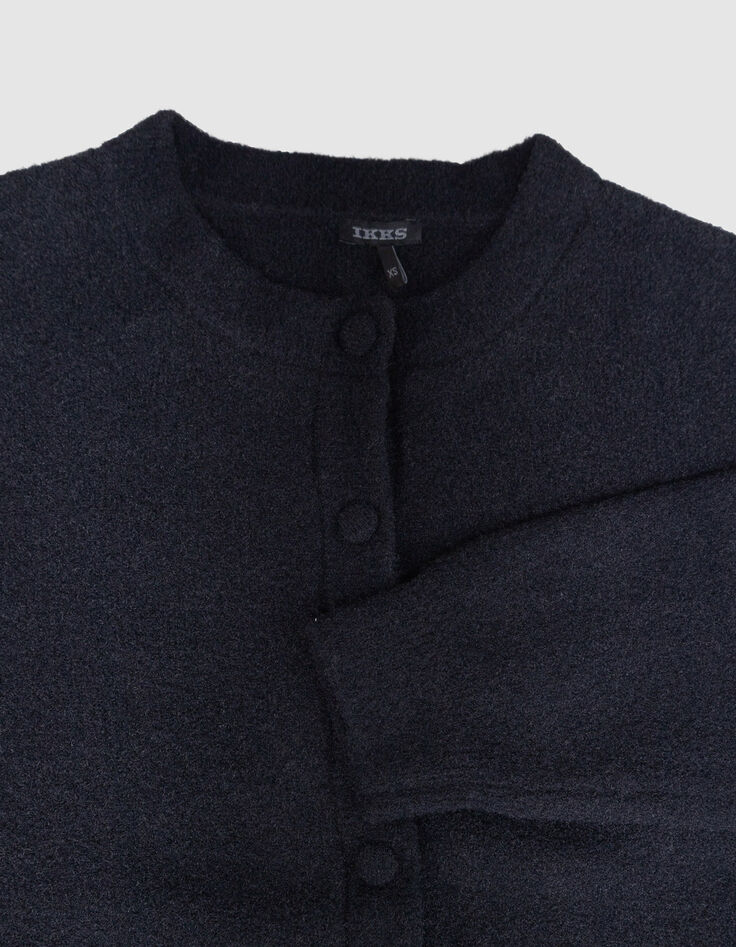 Zwart vest met knopen zacht tricot meisjes-5 Zwart vest met knopen zacht tricot meisjes-5