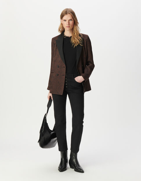 Americana marrón leopardo mujer - IKKS