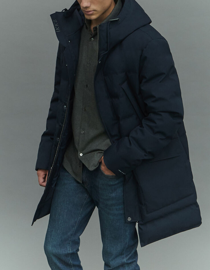 Parka longue marine WATERPROOF BREATHABLE Homme-1
