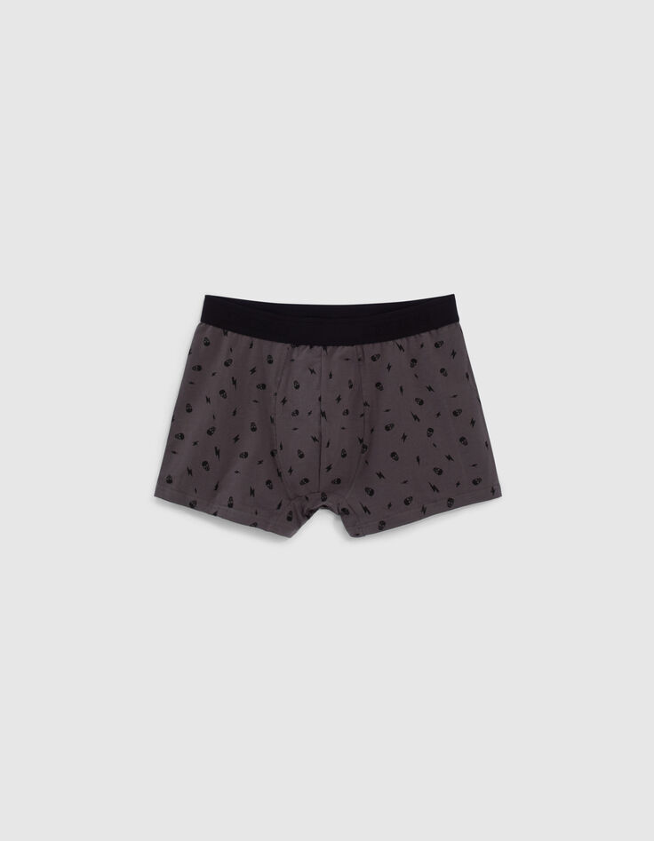 Boxers gris storm et à imprimé rock Homme-4 Boxers gris storm et à imprimé rock Homme-4