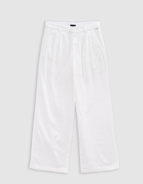 Pantalón large blanco roto pinzas niña - IKKS
