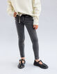 Grijze SKINNY jeans met sjaal-ceintuur meisjes-2