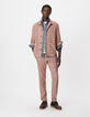 Veste de costume rose lin m&eacute;lang&eacute; Homme-2