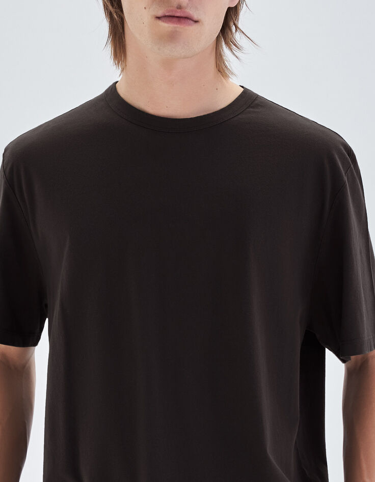 T-shirt dark choco bio Heren-4 T-shirt dark choco bio Heren-4