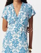 Robe LENZING™ ECOVERO™ imprimé faïence bleu Femme-4