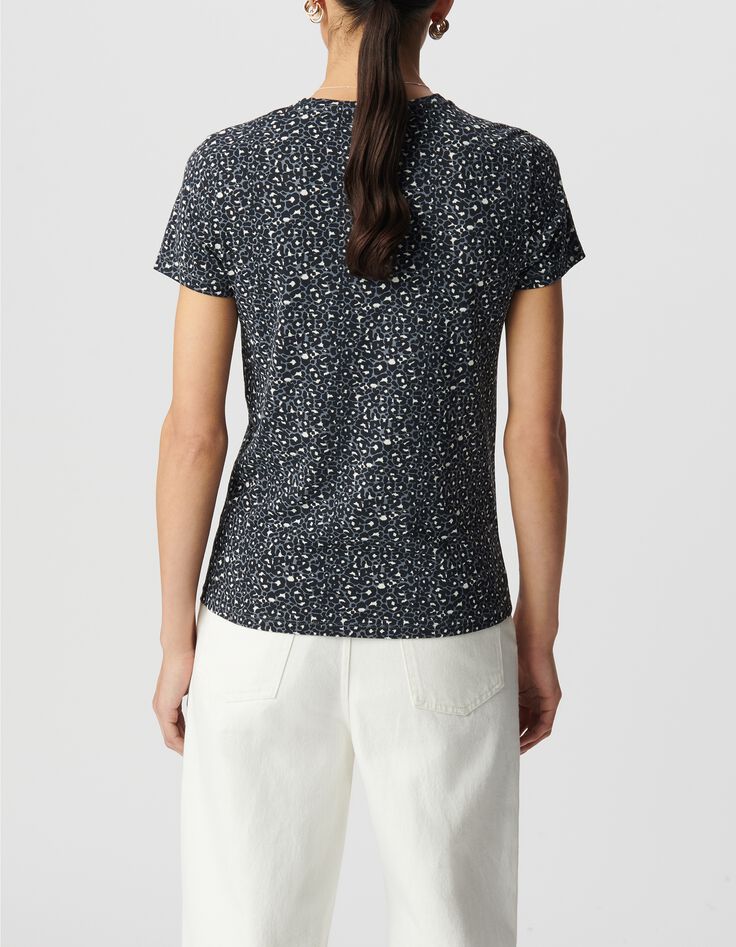 Camiseta cuello redondo gris leopardo-3
