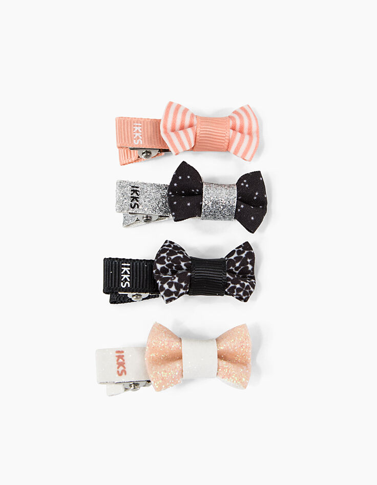 Girls' printed bow hair clips-1