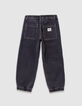 Jean jogger loose noir garçon-5