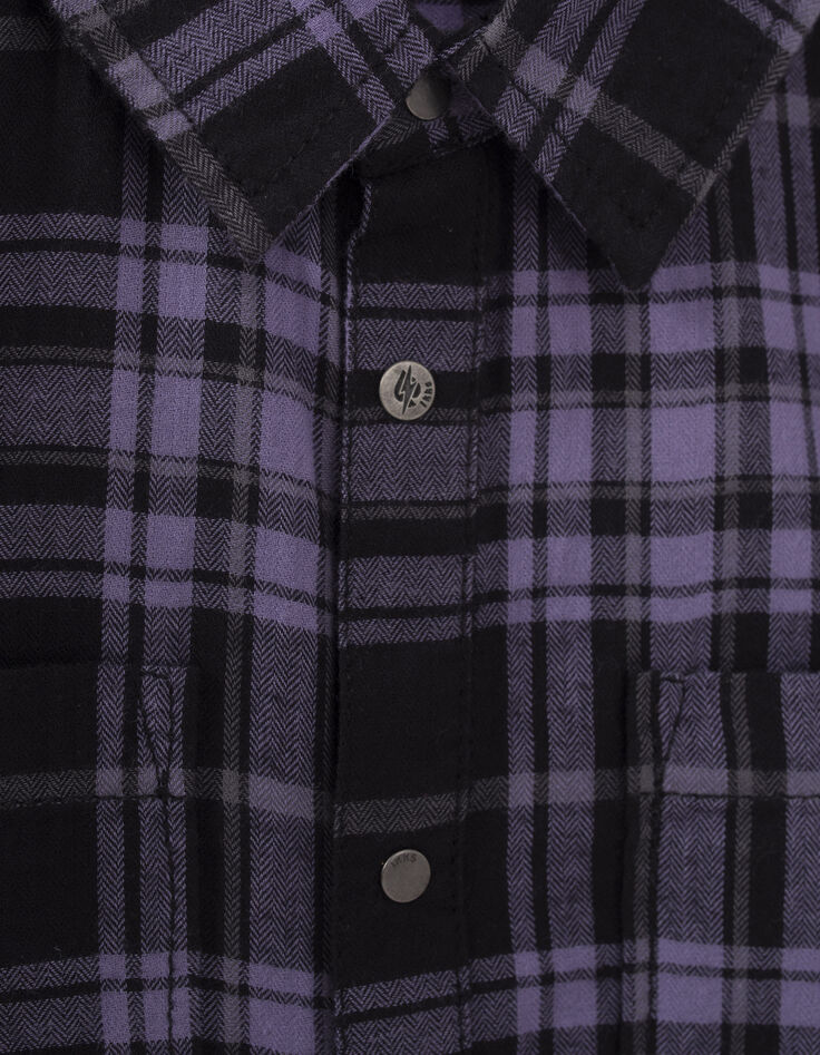 Camisa violeta mix cuadros niño-5
