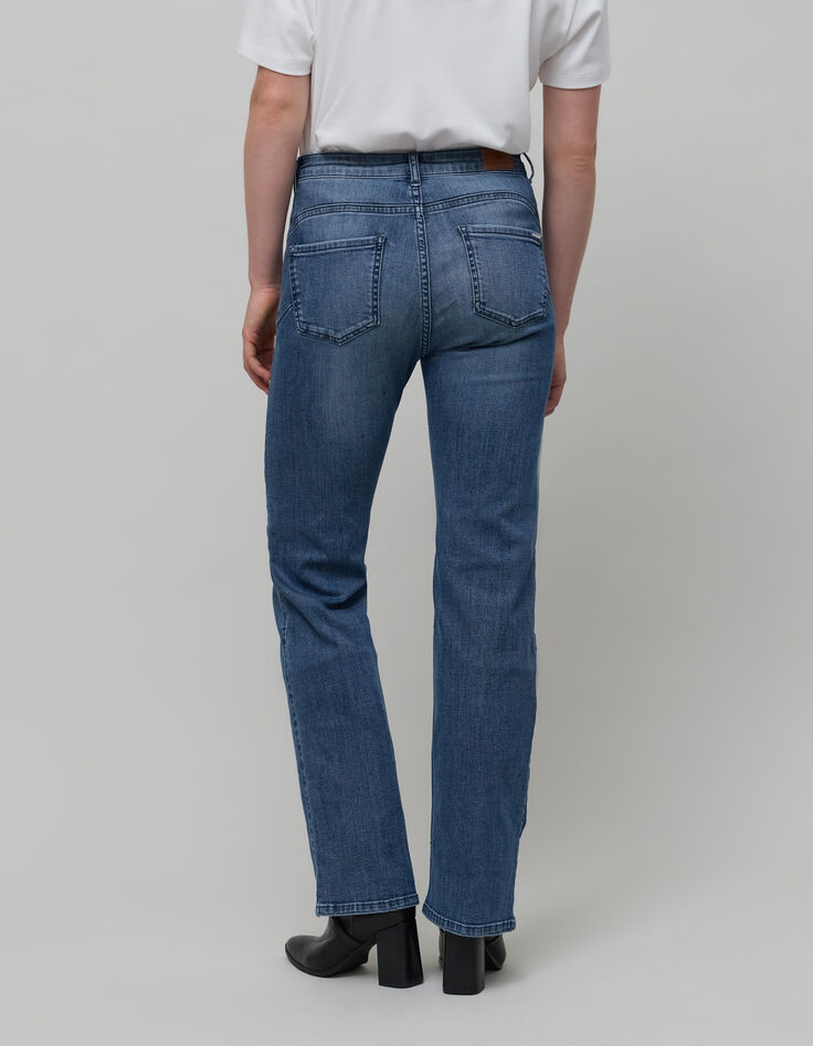 Women's blue green bootcut jeans-4