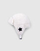 Chapka blanc cassé Sherpa brodé étoile bébé fille -3