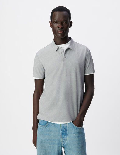 Graues kurz&auml;rmeliges Poloshirt DRY FAST Herren - IKKS