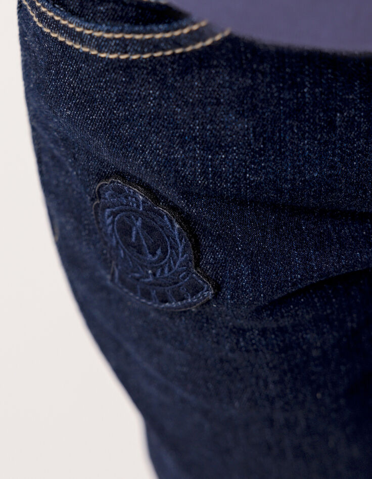 Jean SLIM brut avec badge et broderie garçon-4