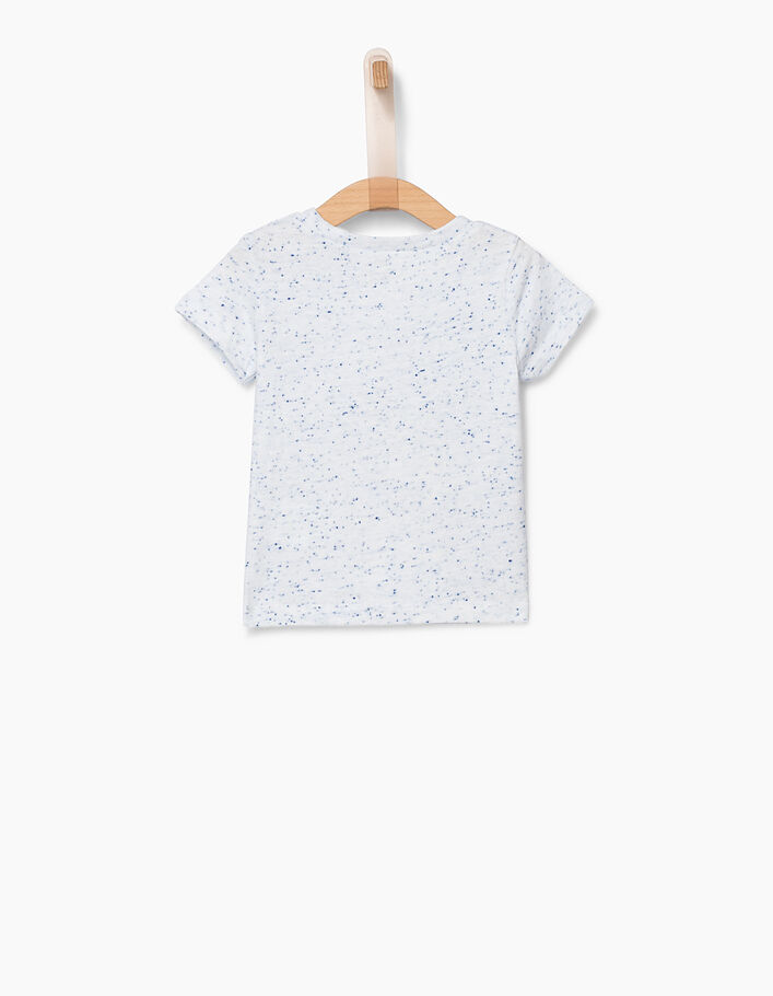 Baby boys' white Tshirt with meerkat graphic