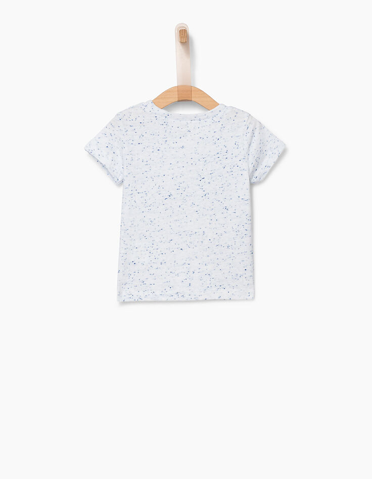 Wit T-shirt met stokstaartje voor babyjongens -3