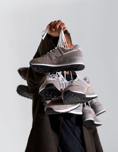 Graubraune NEW BALANCE® Herrensneakers - IKKS