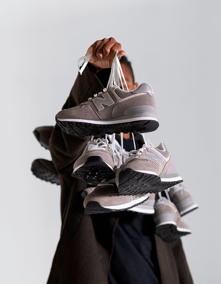 Graubraune NEW BALANCE® Herrensneakers-1