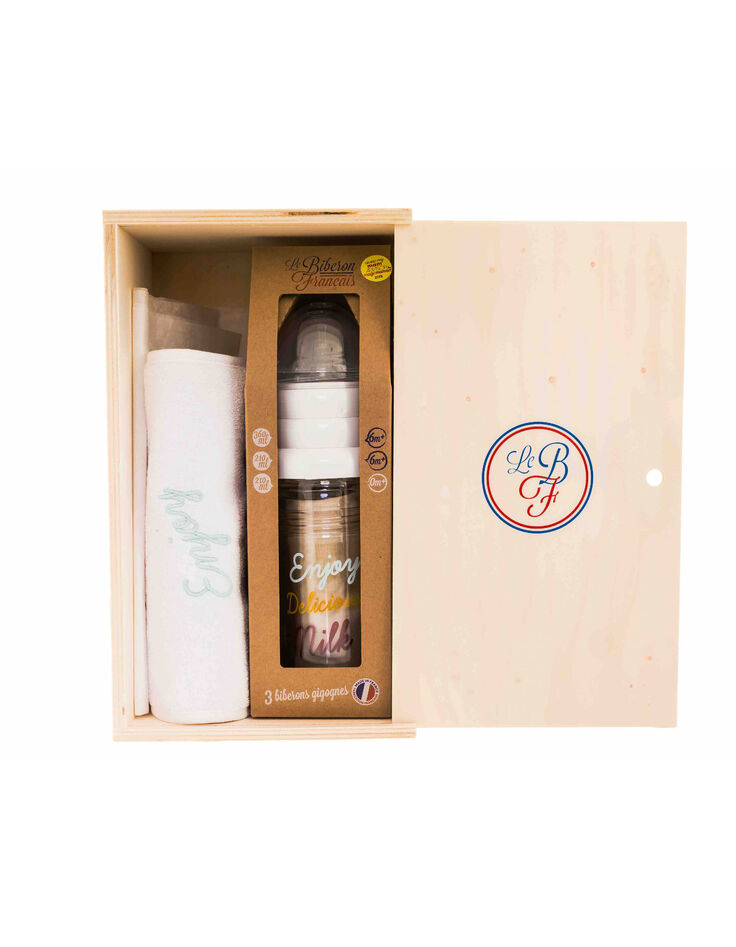 LE BIBERON FRANÇAIS 3 bottle and bib Enjoy set-1 LE BIBERON FRANÇAIS 3 bottle and bib Enjoy set-1