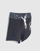 Bañador tipo boxer navy toile de Jouy reciclado niño-6