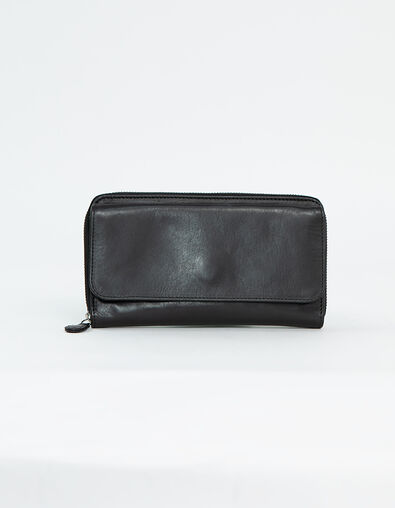 Women’s black leather wallet - IKKS