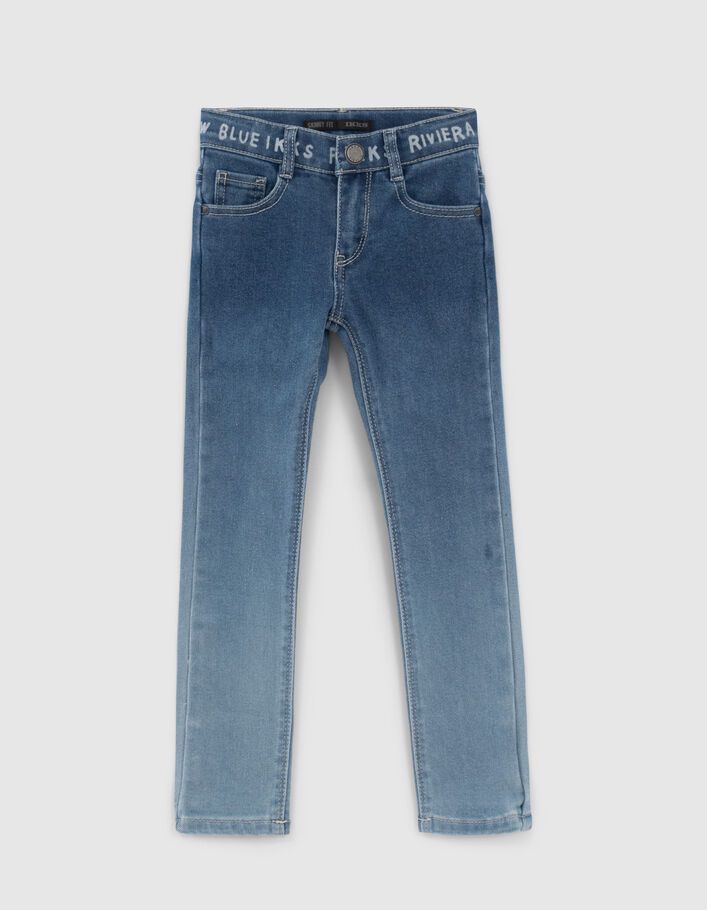 Blaue Deep-Dye-Skinny-Jungenjeans - IKKS