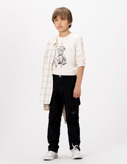 Pantalón recto negro battle niño - IKKS