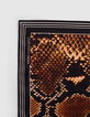 Pure Edition-Carré cognac imprimé effet python Femme-4