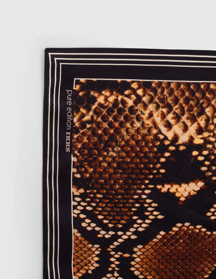 Pure Edition – Women's cognac python print square scarf - IKKS