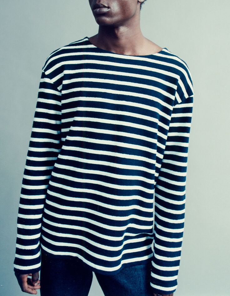 Men’s long-sleeve sailor-stripe T-shirt-8