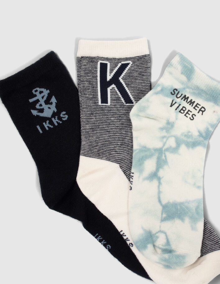 Navy, white and blue socks - IKKS